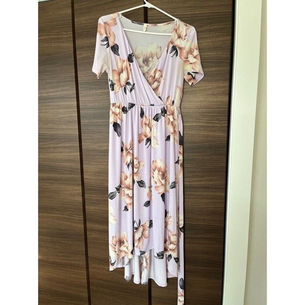Pinkblush Floral Wrap Maxi Spring Summer Dress